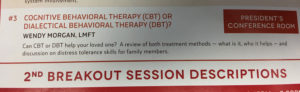 Cognitive Behavioral Therapy (CBT) or Dialectical Behavioral Therapy (DBT)