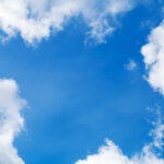 Look up in blue sky. natural background photo